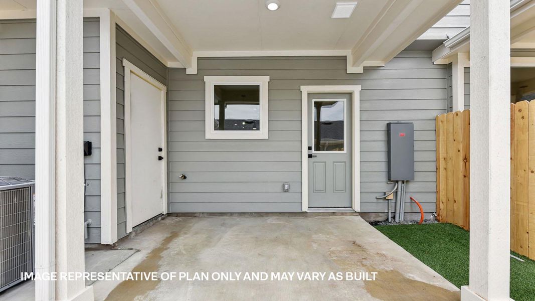 Exterior details and patio area of a home in Avery Centre, Round Rock (Image 27).