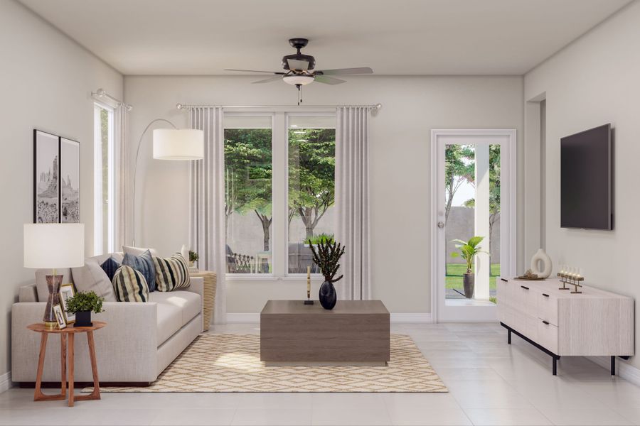 Representative furnished interior of a home built from the McKinney by Tri Pointe Homes in Mason Woods, Cypress (Image 8).