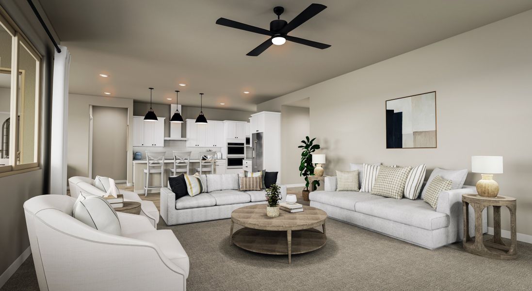 Representative furnished interior of a home built from the Dahlia Plan 5006 by Tri Pointe Homes in Soleo, San Tan Valley (Image 7).
