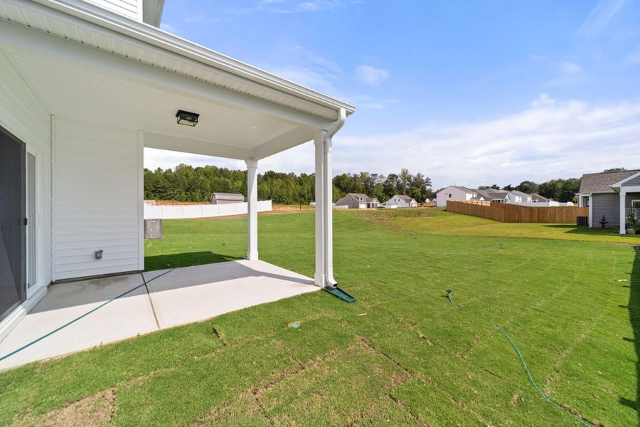 Exterior details and patio area of a home in Hopewell Garden, Winston-Salem (Image 2).