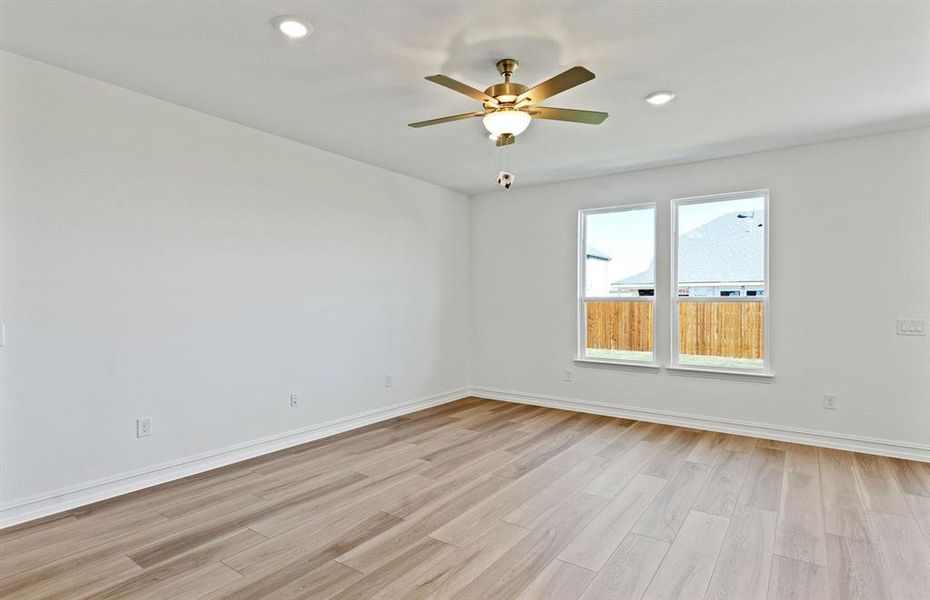 Gathering room with large windows Gathering room with large windows