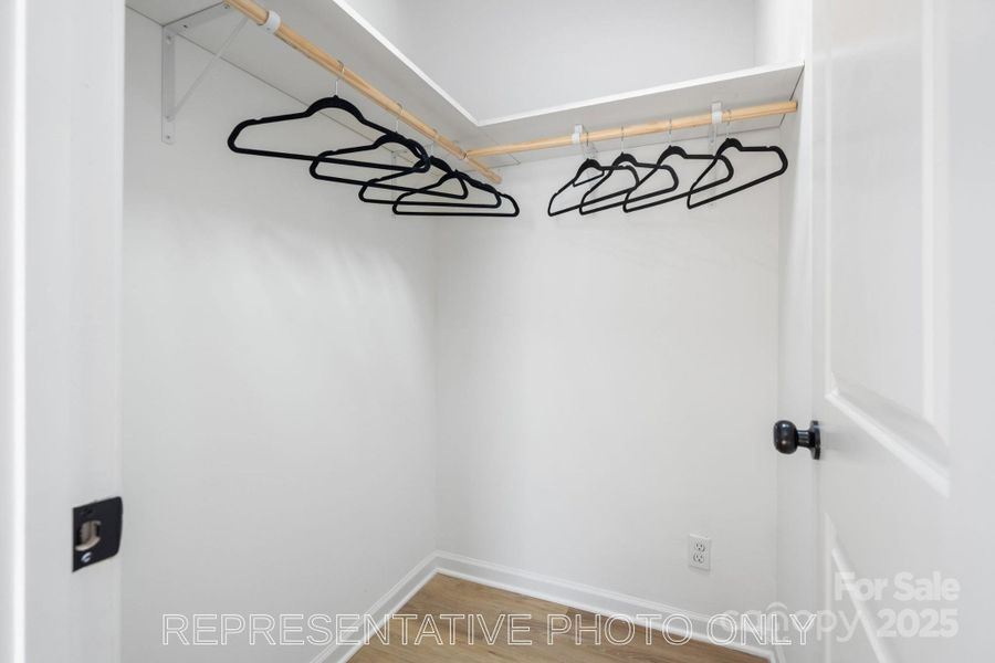 Primary walk-in closet|*actual finishes, structural selections, and orientation may vary Primary walk-in closet|*actual finishes, structural selections, and orientation may vary