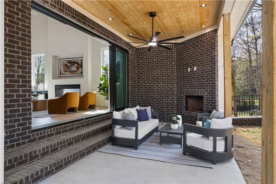Exterior details and patio area of a home in , Sandy Springs (Image 32). Exterior details and patio area of a home in , Sandy Springs (Image 32).