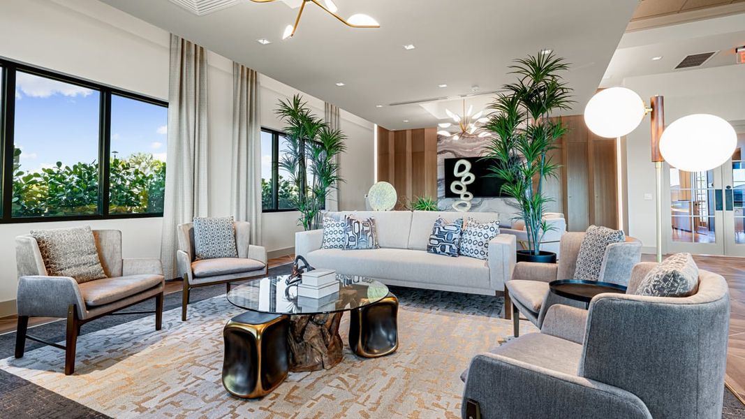 Furnished interior view inside a new home in Esplanade by the Islands, Naples (Image 11).