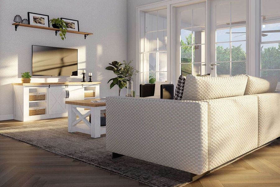 Representative furnished interior of a home built from the Slade by Zeal Home Builders in Oak Water Ranch, Granbury (Image 7). Representative furnished interior of a home built from the Slade by Zeal Home Builders in Oak Water Ranch, Granbury (Image 7).