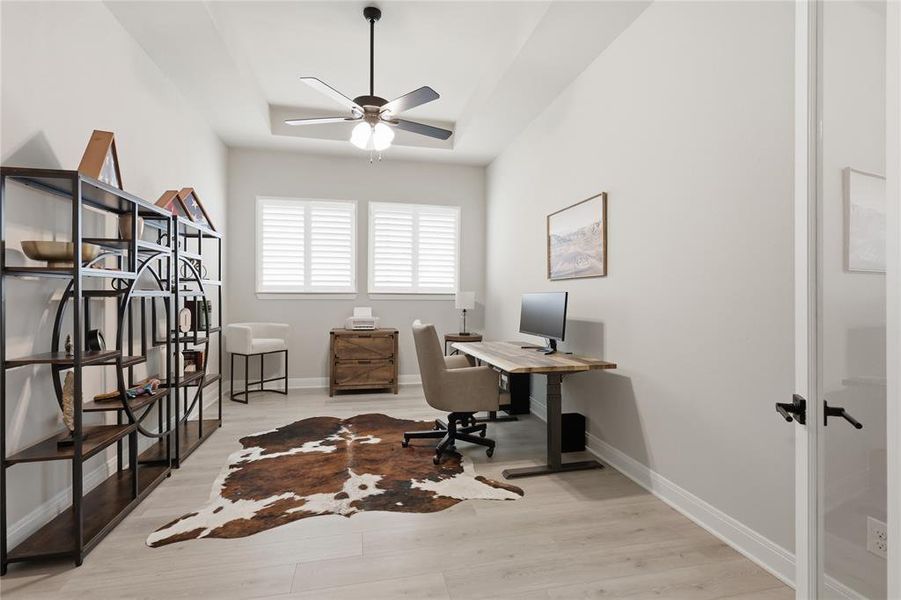 Furnished interior view inside a new home in Pecan Square – Classics, Northlake (Image 13).