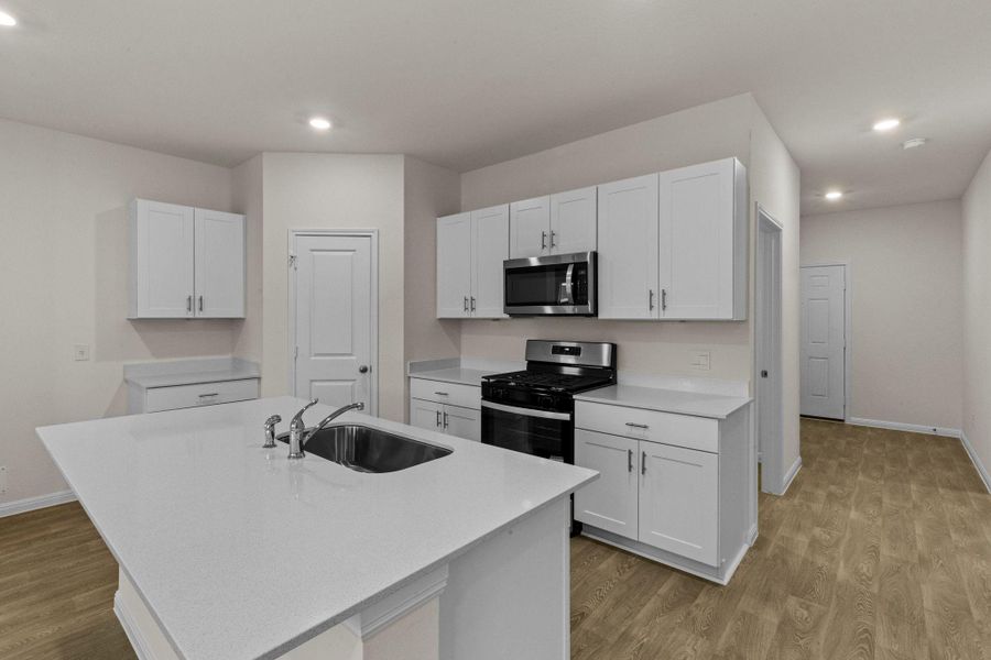 Furnished interior view inside a new home in Trace, San Marcos (Image 8).
