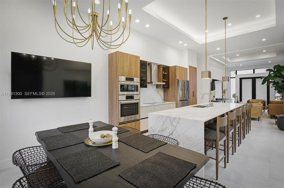 Furnished interior view inside a new home in , Miami (Image 11).