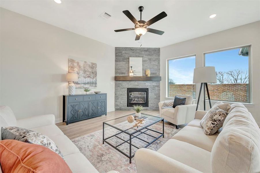 Furnished interior view inside a new home in South Pointe Manor Series, Mansfield (Image 32).