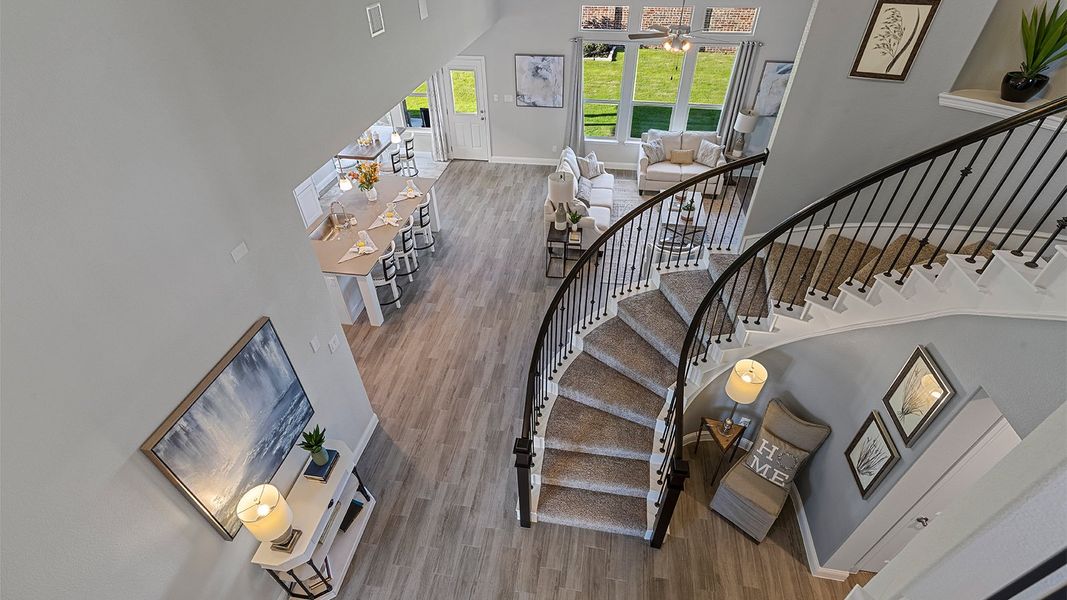 Representative furnished interior of a home built from the Valley spring by D.R. Horton in Lakeview Pointe, Grand Prairie (Image 28).