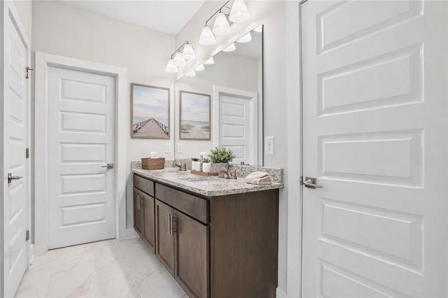 Furnished interior view inside a new home in The Fairways at Mirror Lake, Villa Rica (Image 17).