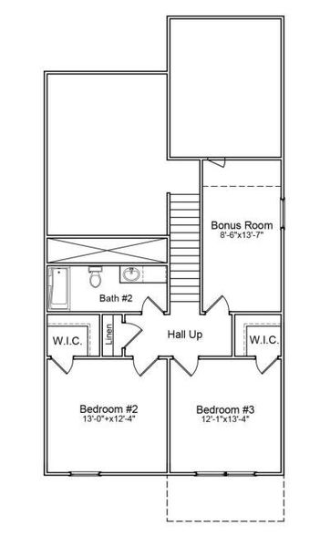 2D floor plan layout of this home in Central Creek, Goose Creek, SC (Image 4).