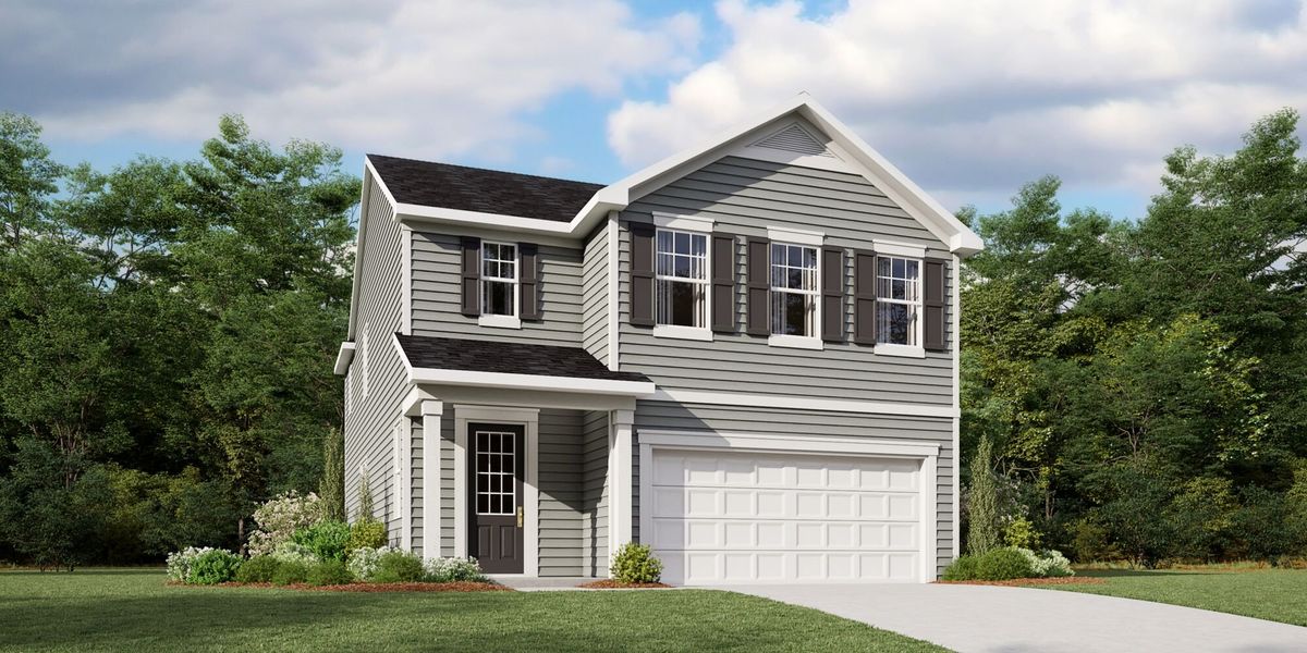 Representative exterior photo of a completed home built from the Summit by Mattamy Homes in Stonebarrow, Lillington, NC (Image 1). Representative exterior photo of a completed home built from the Summit by Mattamy Homes in Stonebarrow, Lillington, NC (Image 1).