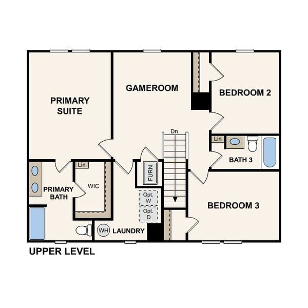 2D floor plan layout for the Dupont by Century Complete in Buffalo Creek, Union, SC (Image 3).