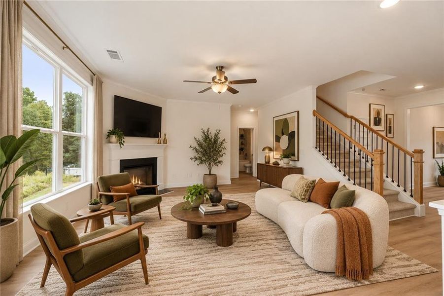 Furnished interior view inside a new home in Clark Farms, Flowery Branch (Image 9).