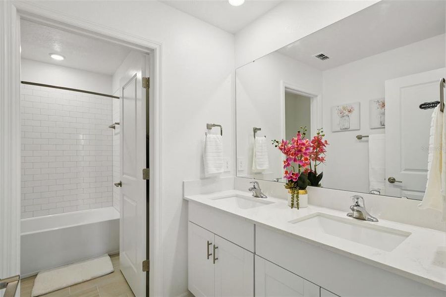 Furnished interior view inside a new home in Park East: The Manors, Plant City (Image 36). Furnished interior view inside a new home in Park East: The Manors, Plant City (Image 36).