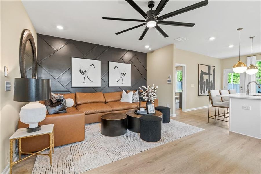 Furnished interior view inside a new home in Enclave at Evergreen, Fairburn (Image 12).