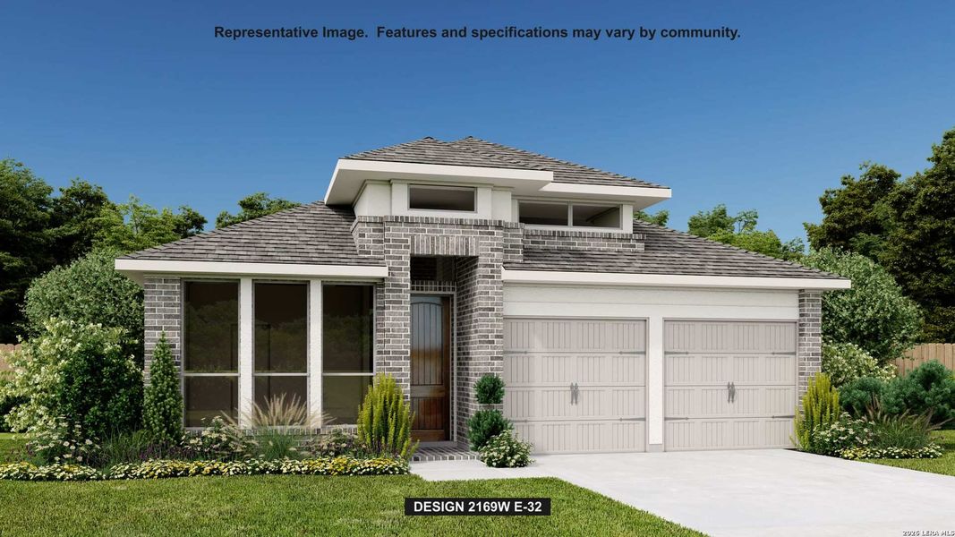 Front exterior of a new home in Veramendi, New Braunfels, TX, highlighting curb appeal (Image 1). Front exterior of a new home in Veramendi, New Braunfels, TX, highlighting curb appeal (Image 1).
