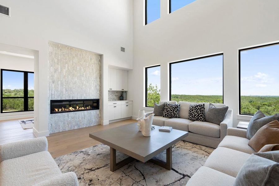 Furnished interior view inside a new home in Milky Way at River Place, Austin (Image 28).