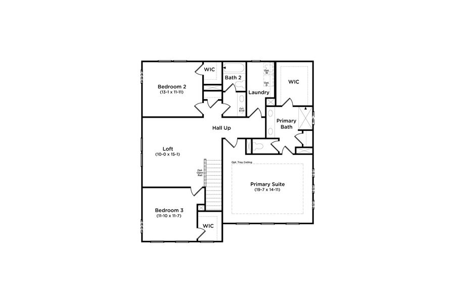 2D floor plan layout of this home in Abbotts Crossing, Conyers, GA (Image 21).