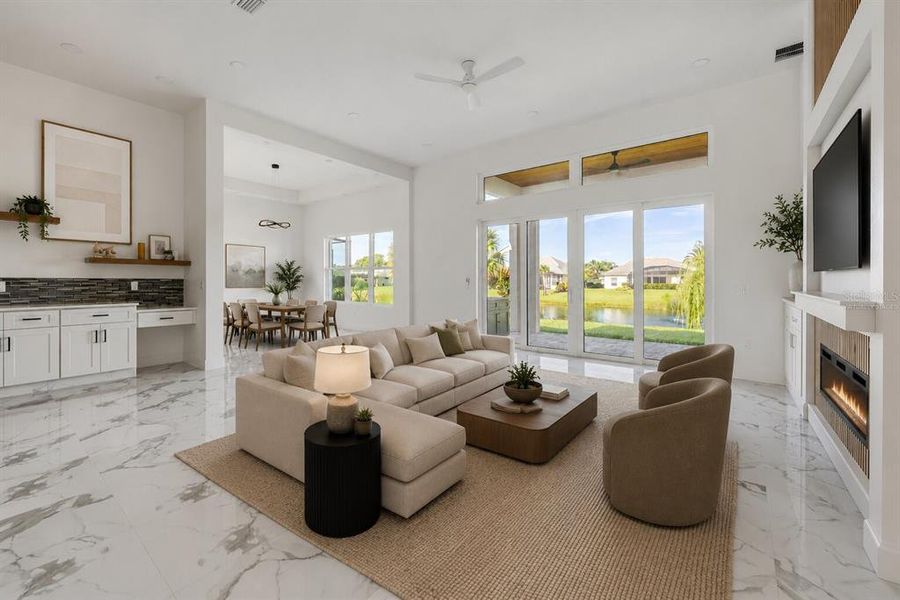 Furnished interior view inside a new home in , Palm Coast (Image 15).