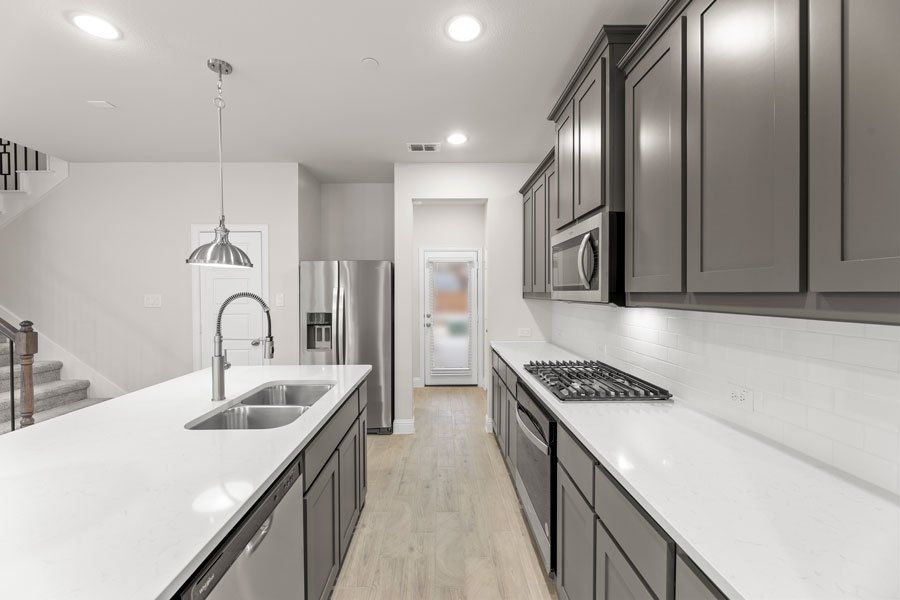 Representative exterior photo of a completed home built from the Buchanan by Impression Homes in Timber Ridge, Corinth, TX (Image 8). Representative exterior photo of a completed home built from the Buchanan by Impression Homes in Timber Ridge, Corinth, TX (Image 8).