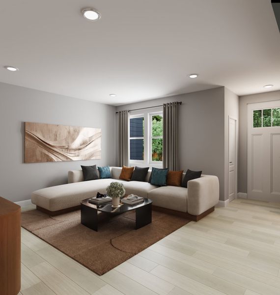 Furnished interior view inside a new home in Trailstone, Arvada (Image 10).