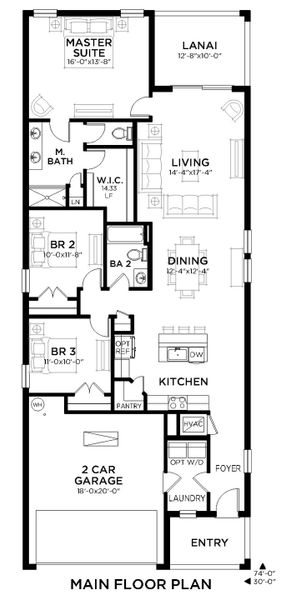 2D floor plan layout for the Magenta by Casa Fresca Homes in Scenic Terrace, Lake Hamilton, FL (Image 3). 2D floor plan layout for the Magenta by Casa Fresca Homes in Scenic Terrace, Lake Hamilton, FL (Image 3).