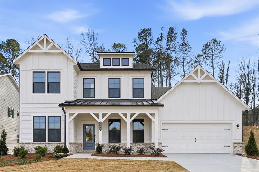 Representative exterior photo of a completed home built from the Stockbridge by Taylor Morrison in Reserve at Hickory Walk, Kennesaw, GA (Image 26).