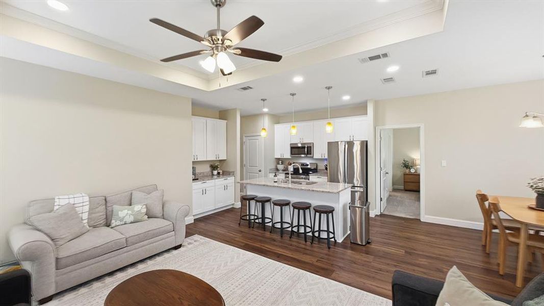 Furnished interior view inside a new home in , Granbury (Image 7). Furnished interior view inside a new home in , Granbury (Image 7).