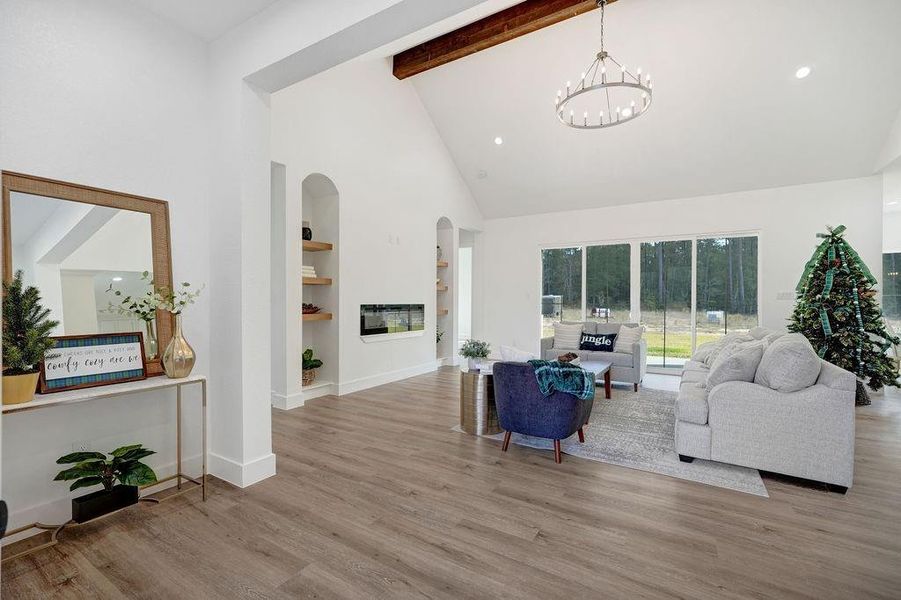 Furnished interior view inside a new home in , Conroe (Image 6).