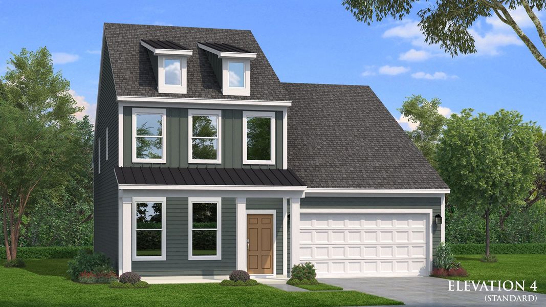 Representative exterior photo of a completed home built from the Lassiter by DRB Homes in Mason Glenn, Franklinton, NC (Image 18).