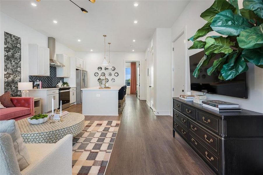 Furnished interior view inside a new home in , Atlanta (Image 3).