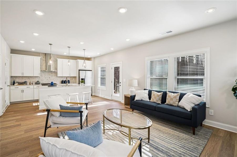 Furnished interior view inside a new home in Hemingway - Reserve Series, Cumming (Image 6). Furnished interior view inside a new home in Hemingway - Reserve Series, Cumming (Image 6).