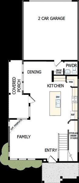 2D floor plan layout of this home in Elyson 40', Katy, TX (Image 2).