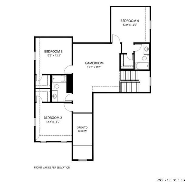 2D floor plan layout of this home in Ladera - 50s, San Antonio, TX (Image 6). 2D floor plan layout of this home in Ladera - 50s, San Antonio, TX (Image 6).