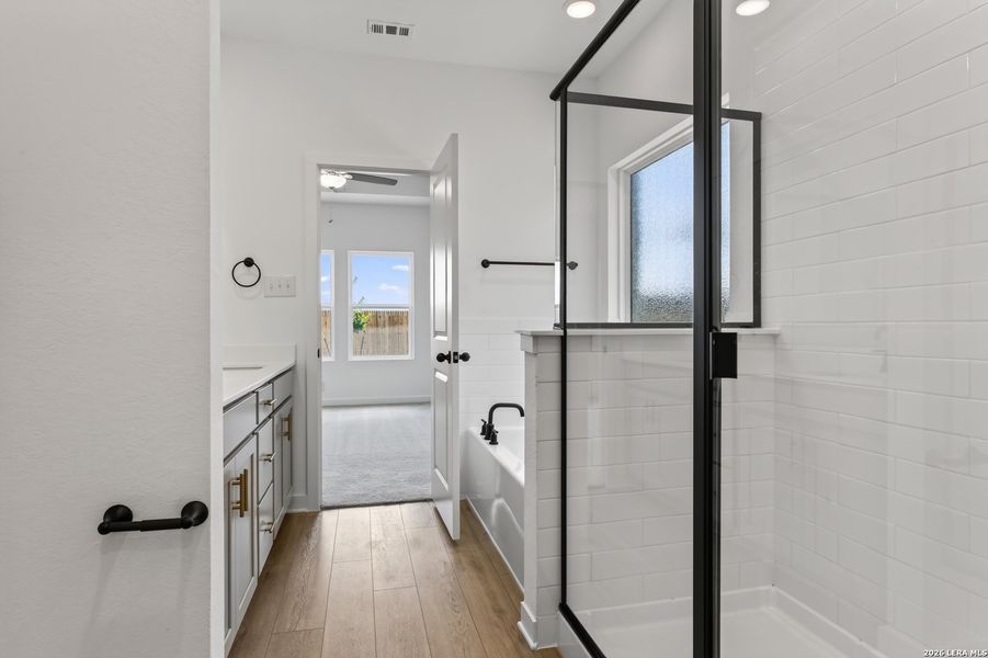 Furnished interior view inside a new home in Nopal Valley, San Antonio (Image 8).