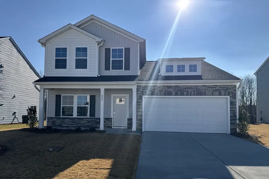 Front exterior of a new home in Fieldstone, Lexington, NC, highlighting curb appeal (Image 1). Front exterior of a new home in Fieldstone, Lexington, NC, highlighting curb appeal (Image 1).