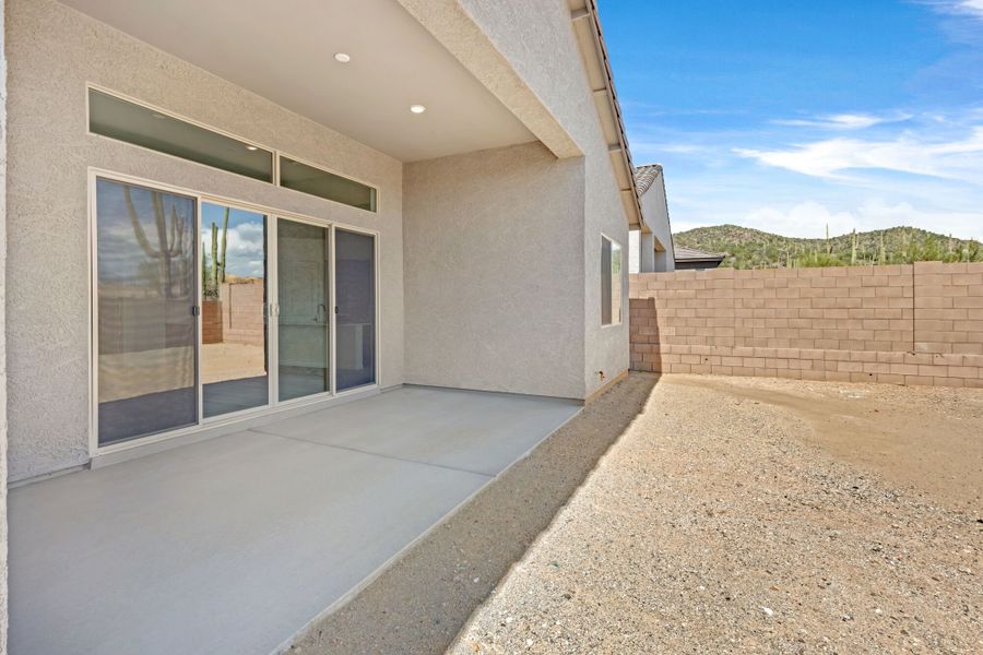 Exterior details and patio area of a home in Saguaro Reserve II, Marana (Image 2).