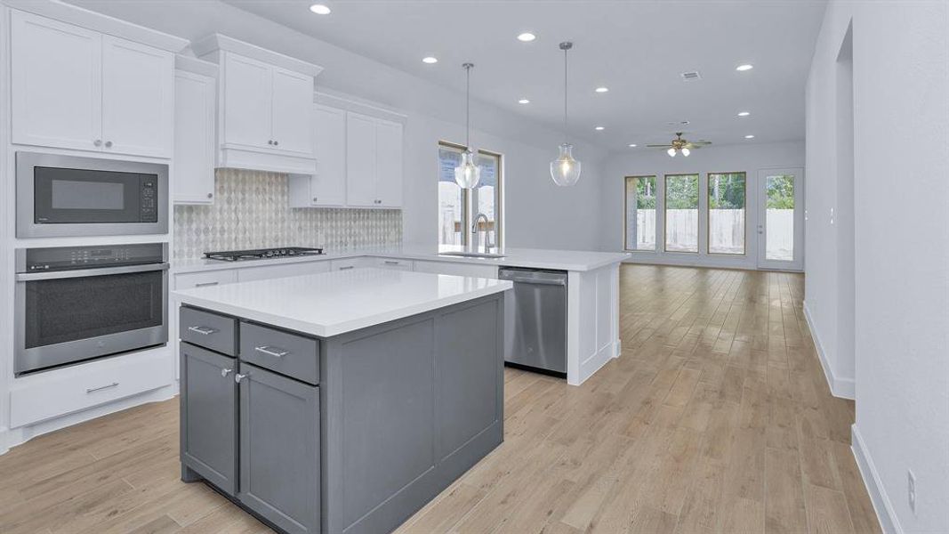 Furnished interior view inside a new home in Artavia 45', Conroe (Image 3).