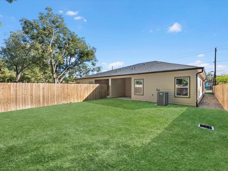 Private backyard for each unit Private backyard for each unit