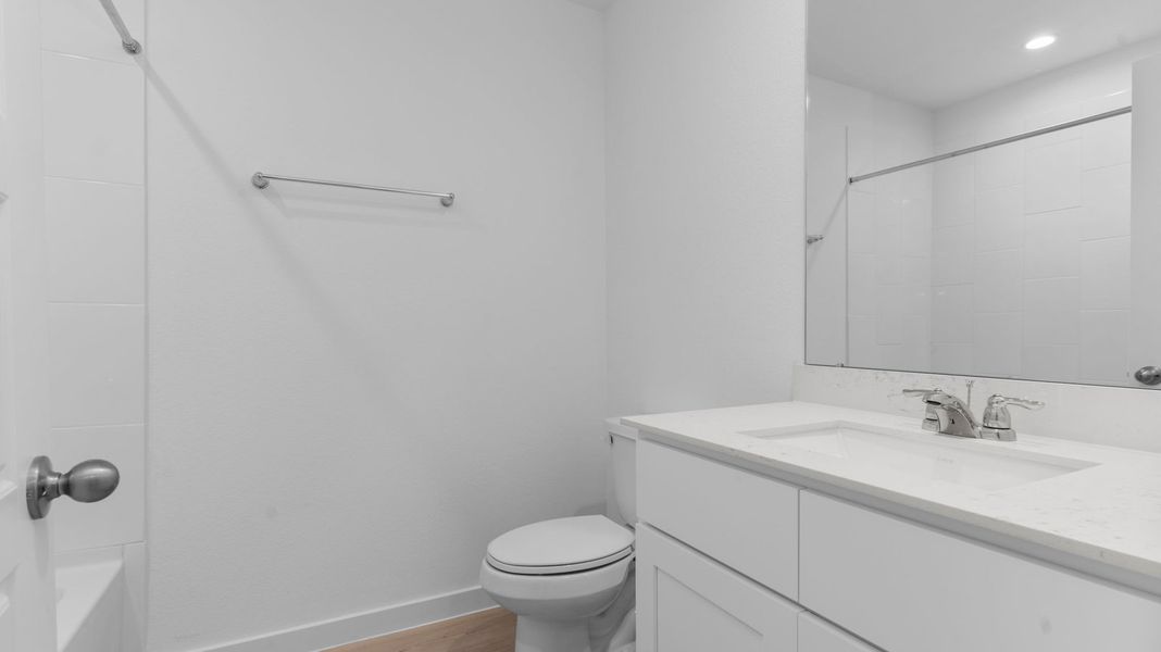 Furnished interior view inside a new home in Caldwell Crossing, Iowa Colony (Image 8). Furnished interior view inside a new home in Caldwell Crossing, Iowa Colony (Image 8).