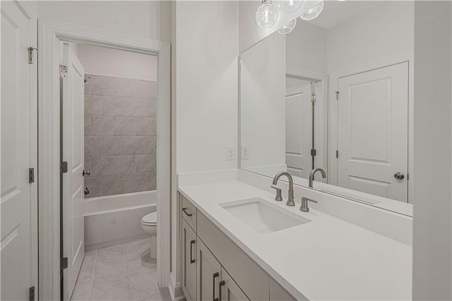 Furnished interior view inside a new home in Ward's Crossing Townhomes, Johns Creek (Image 19).