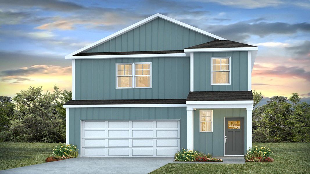 Representative exterior photo of a completed home built from the Manning by D.R. Horton in Sheep Island, Summerville, SC (Image 4).