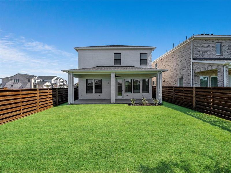 Exterior details and patio area of a home in Royal Court, Frisco (Image 15).