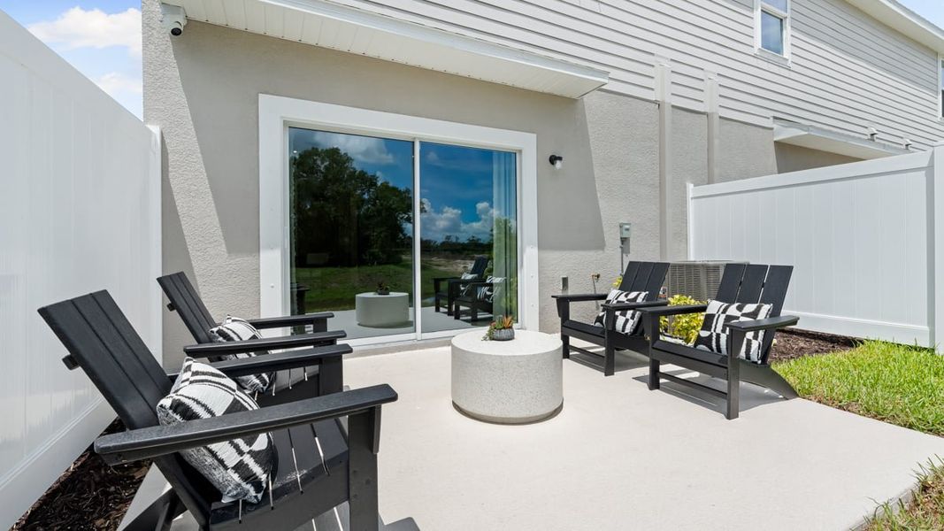 Representative exterior details of a home built from the Marigold by Taylor Morrison in The Towns at Skye Ranch, Sarasota (Image 3). Representative exterior details of a home built from the Marigold by Taylor Morrison in The Towns at Skye Ranch, Sarasota (Image 3).