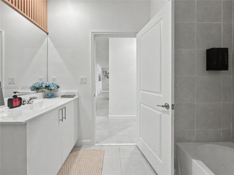 Furnished interior view inside a new home in , Miami (Image 29).