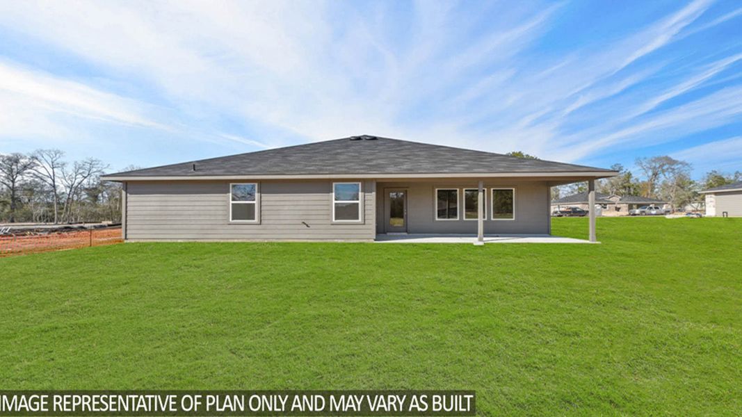 Representative exterior photo of a completed home built from the Eureka by D.R. Horton in Williams Reserve East, Conroe, TX (Image 12).