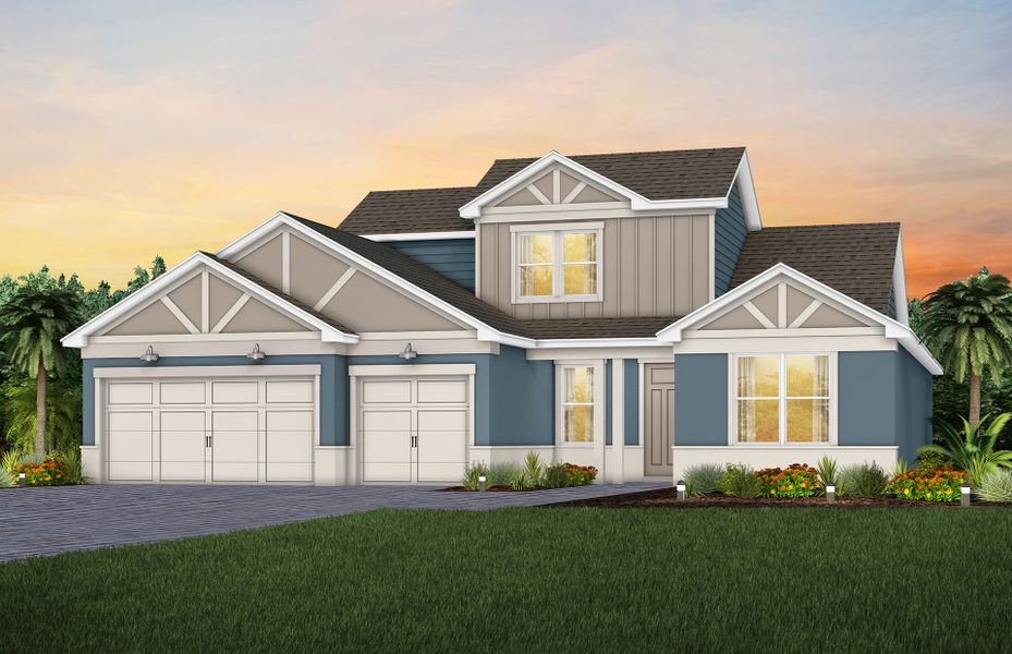 Representative exterior photo of a completed home built from the Stellar Grand by Del Webb in Del Webb Sunbridge, St. Cloud, FL (Image 22).