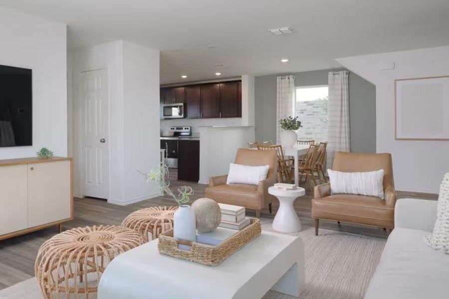 Photo of Pulte model home with same floor plan, not of actual home listed. Photo of Pulte model home with same floor plan, not of actual home listed.